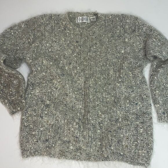 Vintage D.D. Sloane Mohair wool Blend Sweater Fisherman Core B22 - Picture 1 of 8